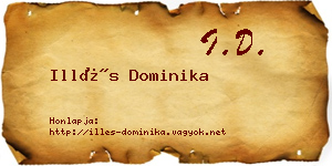 Illés Dominika névjegykártya
